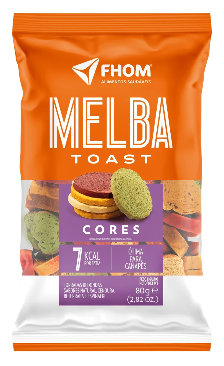 Torrada Melba Toast Cores 80g