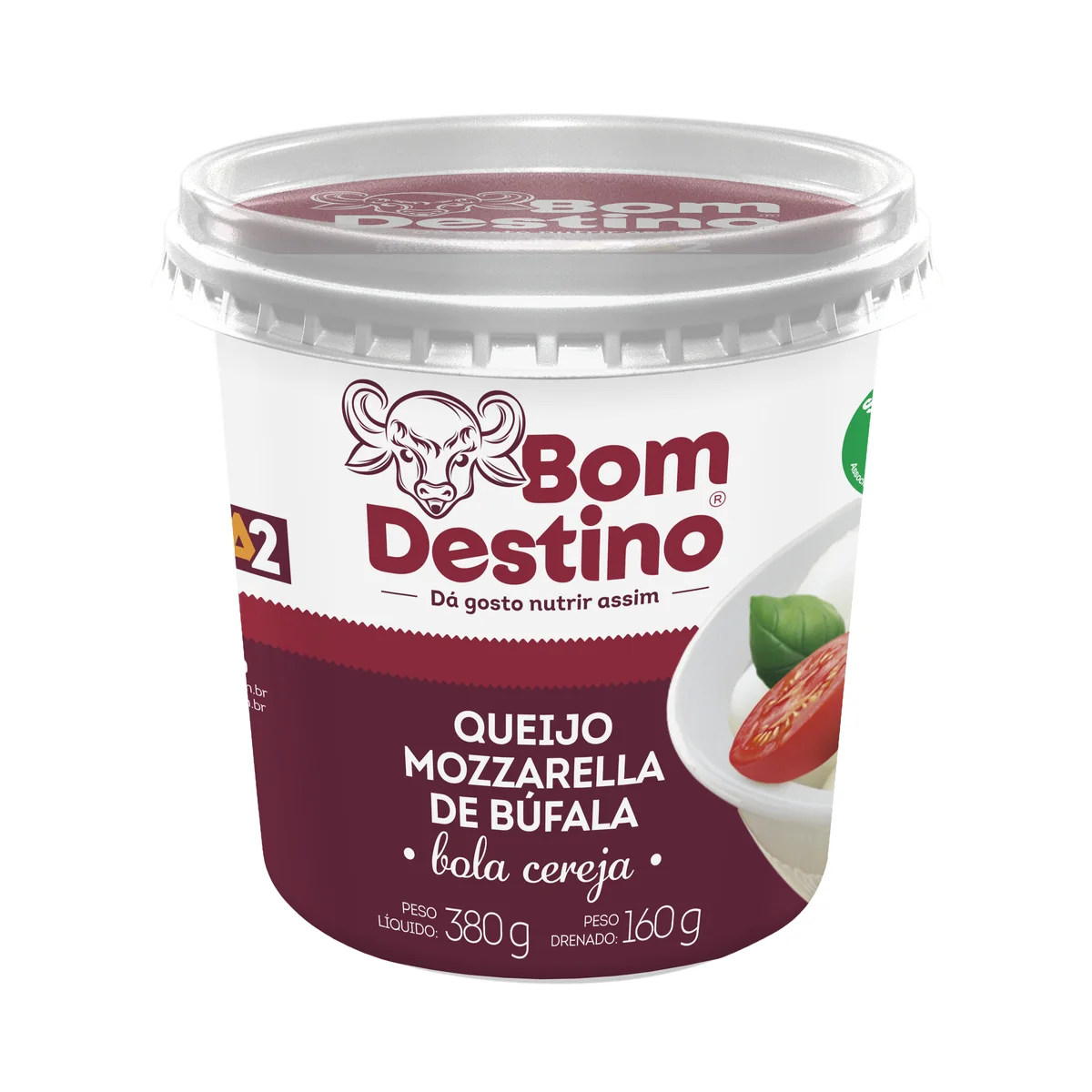 Mussarela Bufala Cereja Bom Destino 160 g