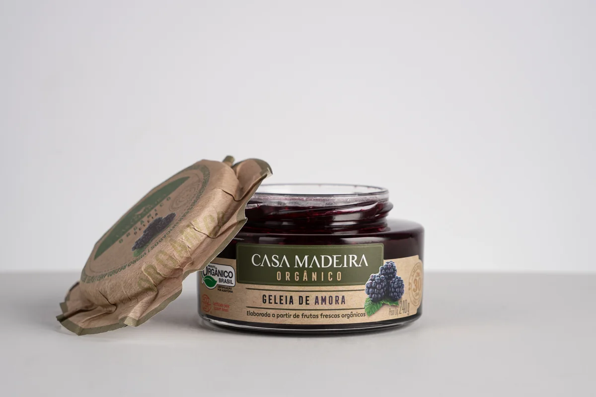 Geleia Organica Amora com Pedacos Casa Madeira 240 g