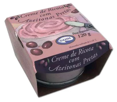 Creme de Ricota com Azeitonas Pretas Damm 120 g