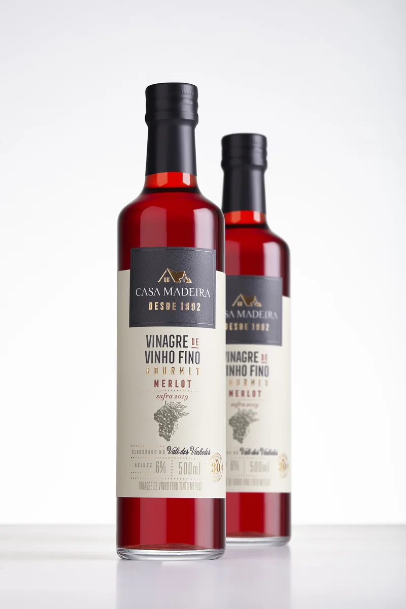 Vinagre de Vinho Fino Tinto Merlot Casa Madeira 500 ml