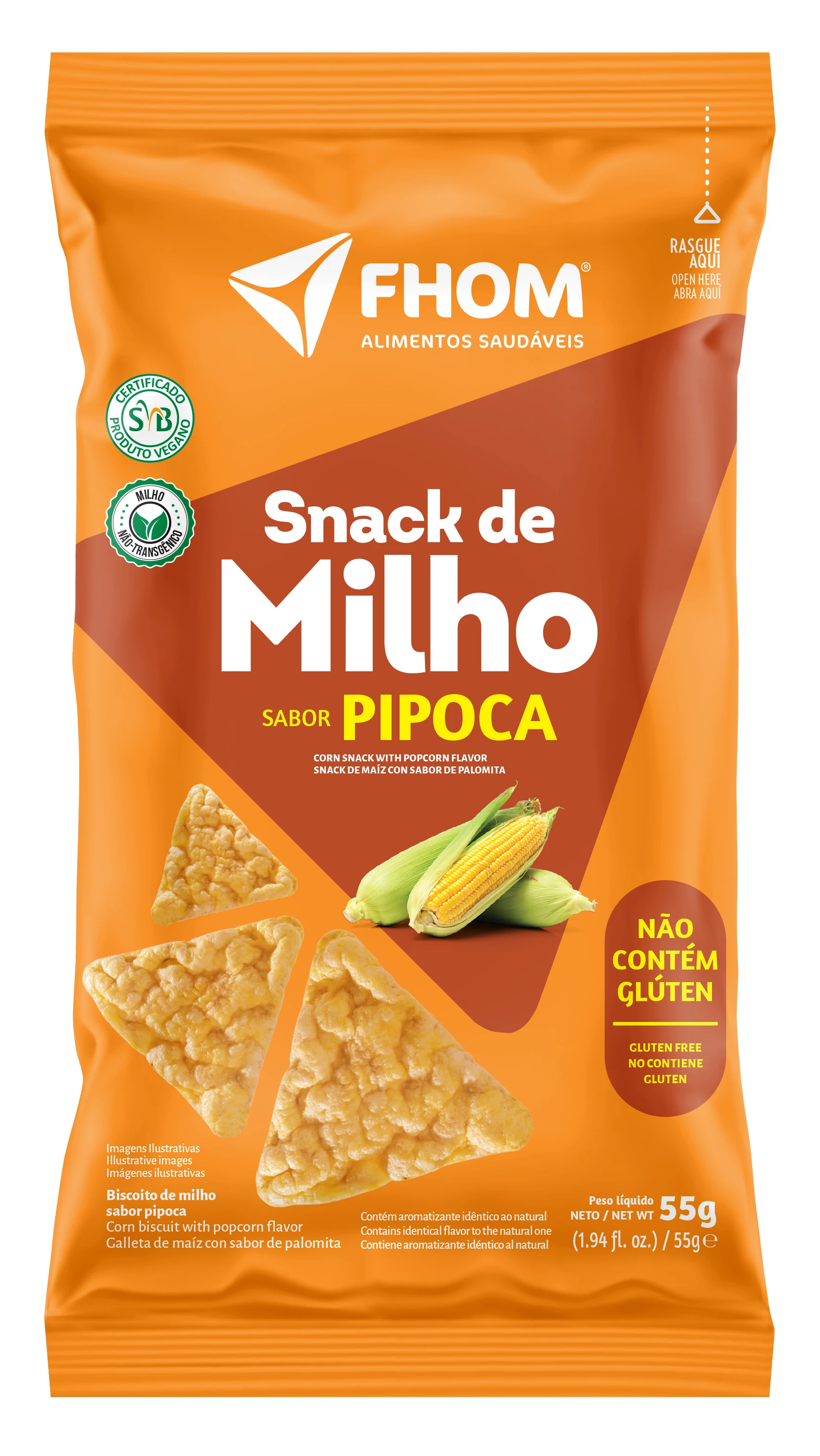 Snack de Milho Sabor Pipoca