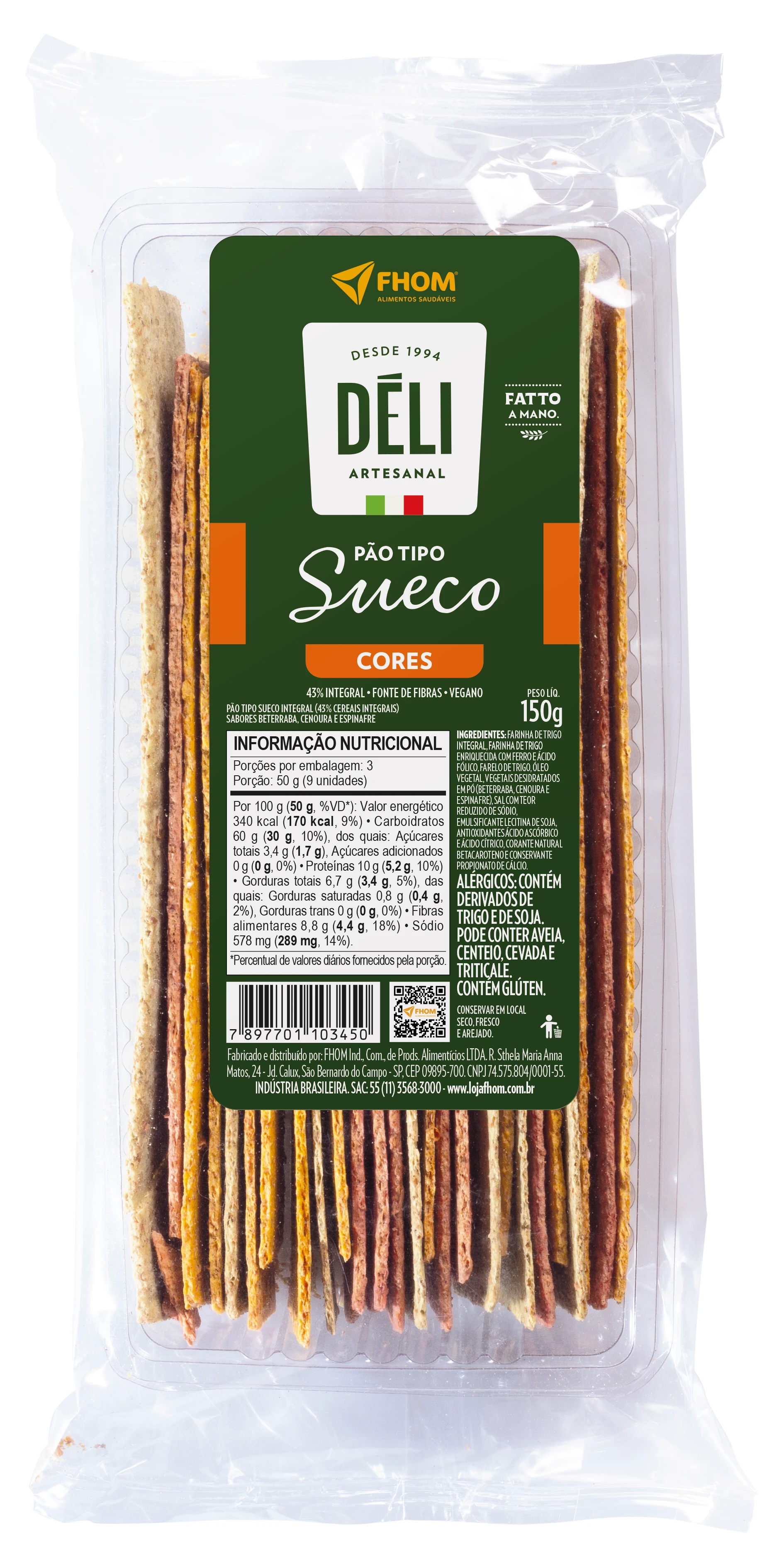 Pão Sueco Cores Deli